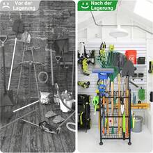 Garage Tool Storage Racks - الأسود - مشاهدة 9