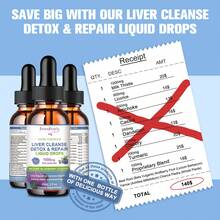 B BEWORTHS Liver Cleanse Detox & Repair Drops - Liver Supplement W/Milk Thistle Silymarin, Artichoke & Dandelion For Liver Detox & Support- 16x Potent Herb-Nutrients - 2Fl Oz Blueberry Flavor - 2 液體盎司(1 瓶裝) - 查看 7