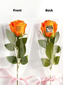 1pc Personalized Eternal Rose Gifts For Men Women, Custom Forever Flowers With Photo & Text, Romantic Valentine's Day Birthday Wedding Gifts For Him Her, Unique Personalized Gifts For Boyfriend Girlfriend, Wife Husband Anniversary, Customizable Eternal Rose Box - One Size - View 11