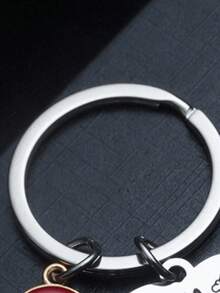 字母标语钥匙扣（1个），教师节礼物，毕业礼物，彩虹吊坠钥匙扣，包包挂饰，节日礼物 - 銀色 - 查看 8