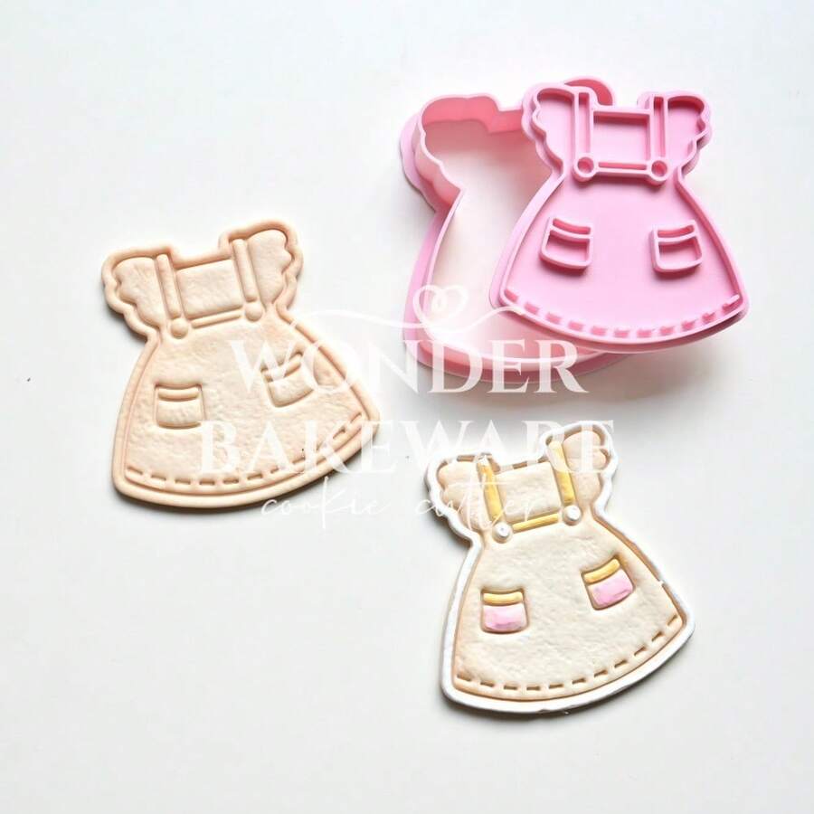 Moldes de Biscoito para Vestido de Bebê, Carimbo de Forma de Saia, Cortador de Biscoito, Molde de Fondant, Cortadores de Biscoito para Decoração de Chá de Bebê, Ferramentas para Decoração de Bolo - Roupas - Visão 1