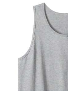 singbulk Men's Cotton Comfy Sleeveless With Beach Palm Trees Print Casual Tank Tops,170g Pure  Heavy 100% Cotton Tank Tops, 1pcs - 灰色 - 查看 4