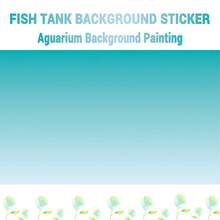 蓝白渐变鱼缸背景画，水族箱背景贴纸，高清画质，PVC材质，易于更换且不留残胶，提供多种标准尺寸，适用于不同鱼缸和水族箱，装饰背景美化您的鱼缸环境，是水族爱好者的理想之选，也是鱼缸配件。 - A - 查看 2