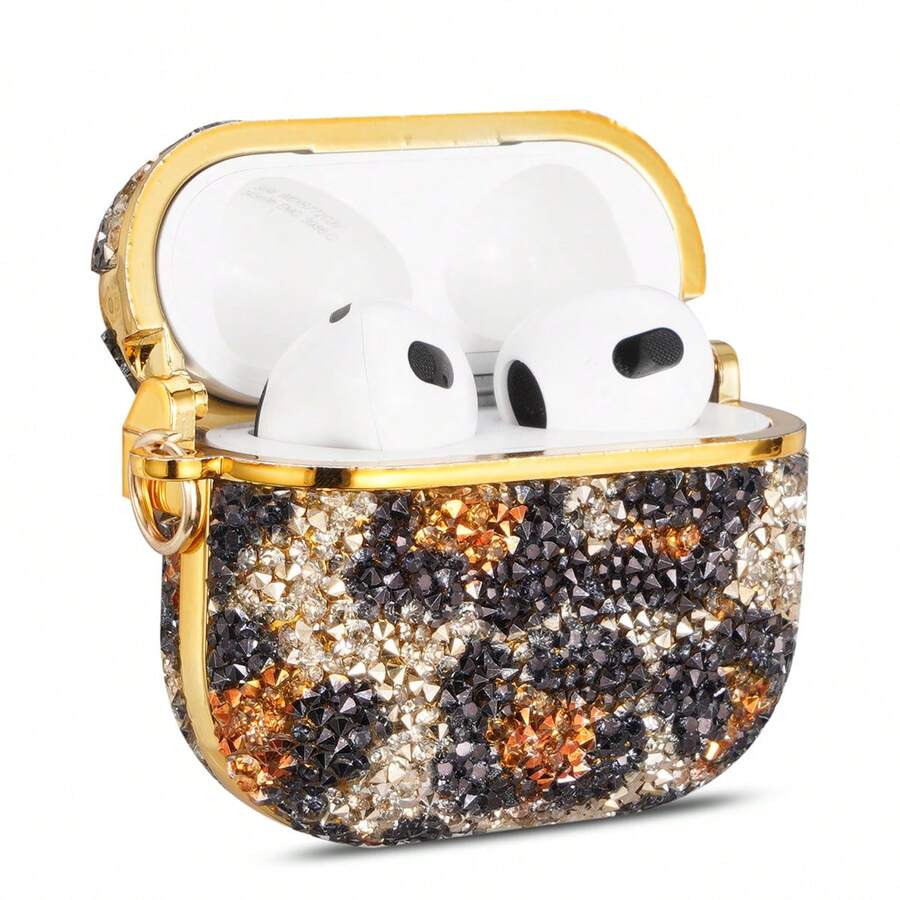 2026 New Fashionable Luxury Leopard Print Rhinestone 4/Pro 3/2 High-End Protective Case - Multicolor - View 1