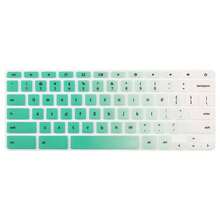1pc Spanish & English Keyboard Cover Compatible With Samsung Chromebook 4 3 XE310XBA XE500C13 XE501C13 11.6"/Chromebook 4 15.6" XE350XBA/Chromebook 2 XE500C12/Chromebook Plus V2 2-In-1 XE520QAB XE521QAB 12.2,Dust-Proof Keyboard Protector,Mint Fresh Green Design - Universal Version - View 9