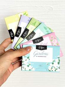 100pcs/Pack Portable Detachable Fragrant Facial Blotting Paper, Makeup Tool - Multicolor - View 3