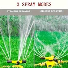 360 Degree Auto Rotating Sprinkler Head, Rotating Sprinkler Head, Nursery Irrigation Sprinkler, Lawn & Garden Watering Sprinkler, Agricultural Irrigation Rotating 3-Arm Spray Nozzle - Yellow - View 10