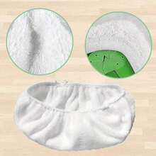 3 Pieces Of White Green Washable Reusable Green Mop Cloth, Soft And Not Harmful To Hands, Easy To Use, Easy To Clean, Super Absorbent, Suitable For Both Dry And Wet Use, Essential For Home Use - 白色 - 查看 5