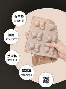 Molde de silicona en forma de oso de peluche lindo para hacer chocolate, decoración creativa de postres para el Día de San Valentín - Multicolor - Ver 5