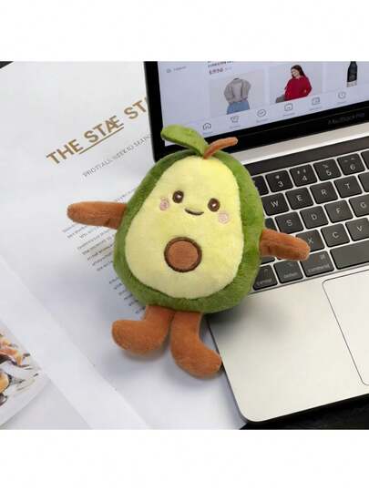 5.51英寸可爱牛油果毛绒玩具，水果造型家居装饰，蓬松柔软，适合作为礼物送给朋友、情人节、派对或母亲节礼物。