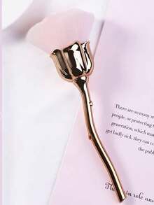 玫瑰化妆刷、指甲清洁刷、超柔软大号化妆刷、腮红粉刷、蘸粉刷、除尘指甲刷、指甲工具 - 彩色 - 查看 4