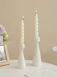 1 bucată Suport de lumânare din ceramică în formă asimetrică, stil natural, design modern minimalist, se potrivește cu cești înalte pentru lumânări, potrivit pentru masă, petrecere, decor camera de zi, decorarea mesei de sufragerie - Multicolor - Vizualizare 9