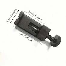 Essential Item: 1 Vintage-Style Watch Strap Removal Tool - Made Of Durable Plastic, Adjustable And Precise, Suitable For Mini Watch Repair And Strap Adjustment, Includes Spare Pins, Portable And Easy To Use. - 黑色 - 查看 4