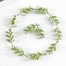 60片 2.36英吋人造綠葉，情人節禮物，DIY，糖果盒，派對裝飾，婚禮，新娘花束，餐廳，臥室，窗台裝飾，花瓶裝飾，新年裝飾，戶外，返校 - 淺綠色 - 查看 5