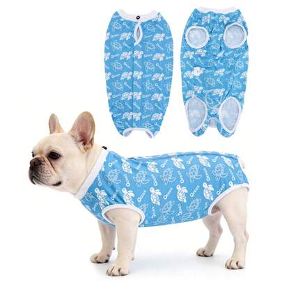 1 bộ đồ phục hồi sau triệt sản/thiến cho chó, quần áo thoáng khí cho thú cưng phục hồi sau phẫu thuật hoặc cai sữa cho chó cái/chó đực.