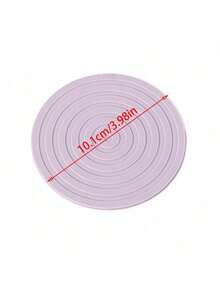 硅胶餐垫，北欧风家居隔热垫，圆形餐具垫，螺旋图案 - 彩色 - 查看 3