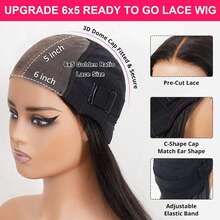 NATAN Chic Bob Wig For Women - 150% Density, Pre-Plucked With Natural Hairline & Baby Hairs, Glueless 4x4 Lace Closure, Comfortable Fit - Natural & Black - View 5