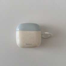 Minimalistiskt blått lock med vit bas, stänkbläck med hängande ring, hörlursfodral kompatibelt med Pro 2, sött Apple 4 minimalistiskt 3 nya 1/2 generationens hörlursfodral för kvinnor, skyddande fodral - Aprikos - Visa 10