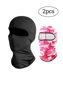 1pc/2pcs Unisex Solid Color Camouflage Balaclava Face Mask, Breathable Outdoor Sports Neck Gaiter, Suitable For Daily Outings, Cycling, Hiking, Fishing And More - Multicolor - View 15