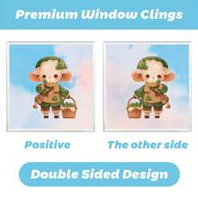 88片/9张可重复使用的PVC复活节静电窗贴，图案包括可爱的兔子、彩蛋、蝴蝶、鲜花和车辆，以及“复活节快乐”字样——是返校、复活节、狂欢节和新年礼物的理想之选。 - 彩色 - 查看 9