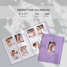 ¡RecomendadoVienrose Mini  - Álbum de fotos libro de 208 fotos de 2 x 3 pulgadas para Fujifilm  Mini 7s 8 9 11 25 26 40 50s 90 Evo Z2300 cámara instantánea,  Snap beige, 1 paquete¡Top de Temporada - MORADO - Ver 3