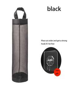 1个悬挂式垃圾袋架，节省空间的网状收纳架，适用于厨房/冰箱/浴室 - 彩色 - 查看 9