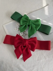 1pc Women's Elastic Adjustable Elegant Waist Belt, Versatile - Bow Waist Belt - View 3