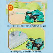 TendenciaCoches Juguete Dinosaurio Deformación Tanque Dinosaurio Ninos Regalos Juguete VerdeCalidad premium - Verde - Ver 3