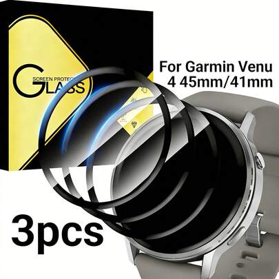 3pcs/Set Screen Protector For Garmin Venu 4 45mm/41mm, Anti-Scratch, 2.5D Full Coverage, Soft Material, High Definition