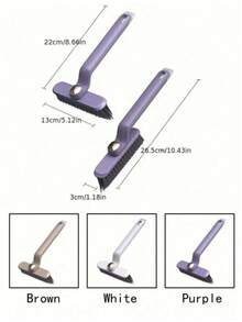 1pc Multipurpose Rotating Brush, 2-In-1 Rotating Cleaning Brush - Purple Plastic, 360° Stiff Bristles, Strong Cleaning Power Without Damaging Surfaces, Essential For Daily Kitchen And Bathroom Cleaning (Random Color) - Multicolor - View 7