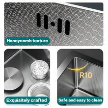 Cuixoc 39.4"L X 17.7"W Stainless Steel Kitchen Sink | Undermount & Drop-In Installation IN | Includes Faucet, Vegetable Washing Basin, Strainer Basket, Cutting Board & Cup Washer - 39.4in*17.7in/100cm*45cm - 查看 4