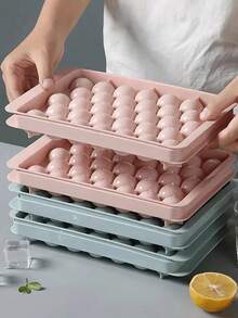 1pc Pink PP Ice Ball Mold | Creative Ice Cube Tray, Suitable For Kitchen And Beverages - Great For Making Cocktails, Whiskey And Party Drinks - Pink - View 7