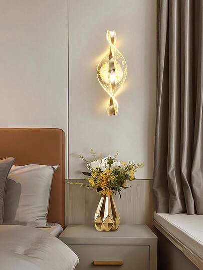 Gold/Black Acrylic Wall Lamp With Cloud/Snowflake Pattern, Suitable For Bedroom, Living Room, Dining Room And Other Home Decor Lighting