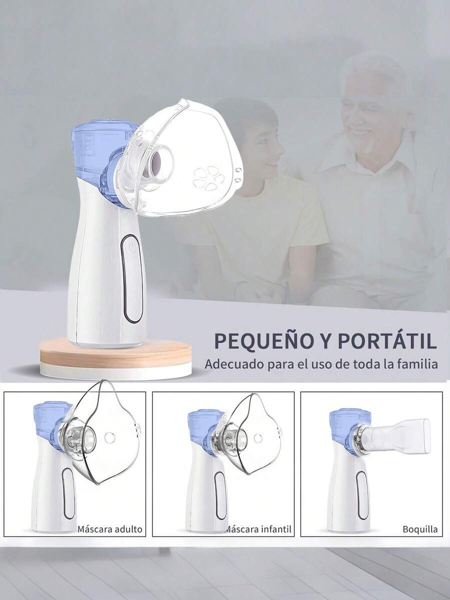 Nebulizer, Portable Nebulizer, Nebulizing Machine For Adults And Children, For Respiratory Problems, Nebulizing Masks And Adjustable Nebulization Rate, Mesh Nebulizer, Facial Hydration - Baby Blue - View 1