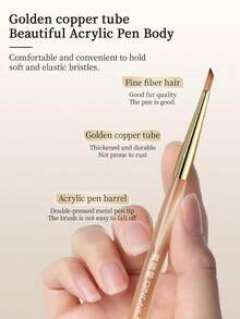 RS NAIL RSNAIL 美甲三角笔，金色黄铜笔帽，适用于绘画、素描、花朵、蝴蝶结图案，细尖三角笔刷，舒适亚克力手柄，易于操作，光滑耐用材质，美甲DIY工具，适合初学者和专业人士，美甲用品。 - 黃色 - 查看 4