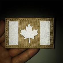 Iron-On Canada Flag Patch With Hook & Loop Fastener - Durable, Easy Attach Tactical Applique For Sewing And Knitting Supplies - Multicolor - View 10