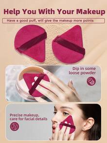 8PCS Travel-Ready Makeup Tool Set: 4PCS Multi-Shaped Sponges + 4PCS Precision Triangle Powder Puffs – Great For Daily Touch-Ups On-The-Go - Multicolor - View 9
