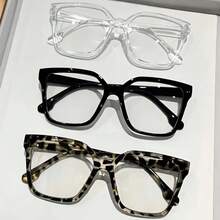 3pcs Women's Fashion Cat Eye Frame Glasses - Lightweight Transparent Lenses & Black Frame, Full Frame Design, Daily, Office, Party Accessories, Simple Style, Comfortable To Wear,  Style, Fashionable Women's Must-Have - 3 Items - View 1