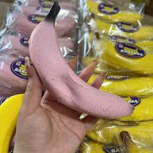 香蕉慢回弹捏捏乐玩具，解压挤压玩具，柔软可捏，生日、节日、季节、圣诞节、游戏玩家、惊喜的完美礼物 - 彩色 - 查看 3