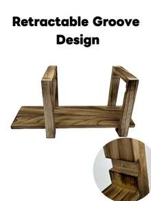 1个复古风格实木桌面置物架，适合存放书籍、文具、音箱等，宽度可调节，可作为多功能桌面书架，适用于各种场景，例如书桌整理、办公桌收纳、学生和儿童书桌收纳等。 - 彩色 - 查看 3