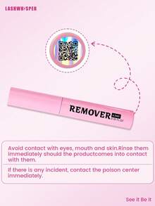 DIY Eyelash Extension Glue Remover, Gentle & Non-Irritating Eyelash Glue Remover Suitable For Cluster And Individual Lashes, For Home Use - Pink - View 7