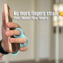 1pc/2pcs 3D-Printed Phone Grip With Rotating Gyro Ring, Ergonomic Design To Relieve Finger Fatigue , Anti-Slip & Comfort Hold For Office, Gaming, And Streaming ,Fun Fidget Toy & Practical Gift Idea. - Multicolor - View 2