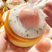 煎蛋吐司造型减压蛋糕逼真食物模型挤压玩具，新款慢回弹减压玩具，舒缓情绪，礼品，节日礼物，生日礼物，完美礼物 - 彩色 - 查看 7