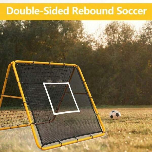CuisinSmart Soccer Rebounder Net,6x4 FT Adjustable Soccer Rebounder Net,Iron Frame,Heavy Duty Football Training Equipment For Backyard & Field, Rust Resistant, Easy Assembly
