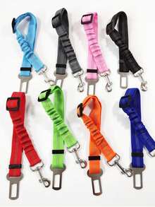 Retractable Dog Car Safety Leash, Pet Cat Dog Car Travel Harness Leash, Pet Car Seat Belt, Retractable Dog Safety Leash, Pet Leash, Cute Floral Pet Car Safety Belt, Nylon Adjustable Car Seat Harness Leash - Multicolor - View 6