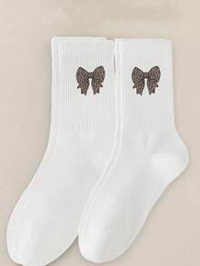 1/5/10双装男女通用舒适运动袜，适合运动、健身和日常训练；女士过膝袜，适合休闲和商务场合。 - 白色 - 查看 6