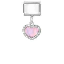 1件DIY模块化互扣手链吊坠，饰有心形、蝴蝶、樱桃元素，适合作为派对礼物送给朋友/情侣，适用于圣诞节、新年、万圣节、情人节等场合，设计精美，不锈钢材质，本地制造，实用时尚，圣诞节和万圣节必备单品，秋季色调，圣诞风格，圣诞装饰，派对穿搭指南