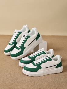 Unisex Casual Sports Sneakers, Non-Slip Student Skateboard Shoes, Versatile Fashion Sneakers For All Seasons, Size 36-45 - Green - View 11