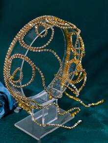 1pc Luxury Gold Snake-Shaped Headband, Suitable For Weddings, Parties, Balls, Banquets, Eid Celebrations, Women's Headpiece - Gold - View 6