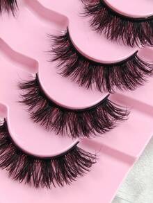 Hinarin 7 Pairs D Curl Perfect 3D Layered False Lashes Super Fluffy Faux Mink Eyelashes Dramatic Long And Full Fake Eyelashes Volume Lashes - Criss Cross lashes - View 3
